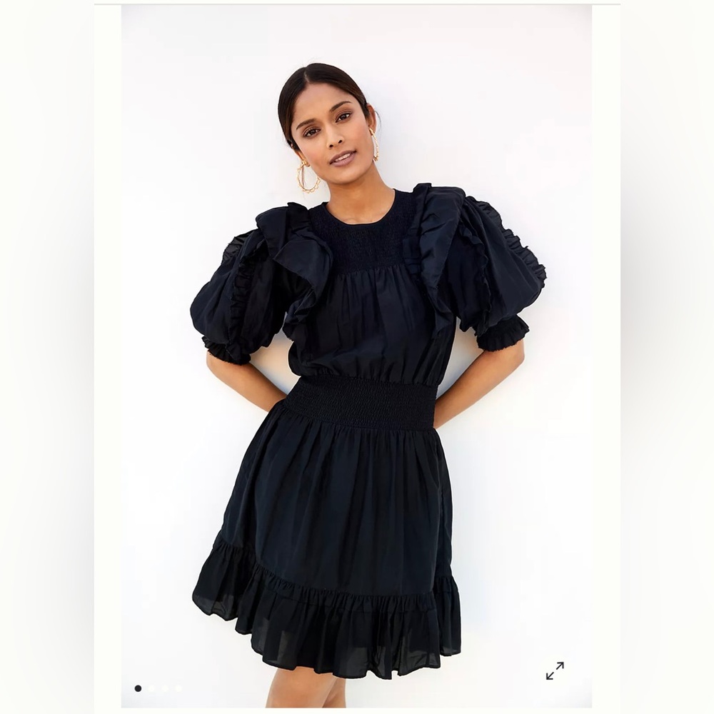Magali Pascal Black Ruffle Dress